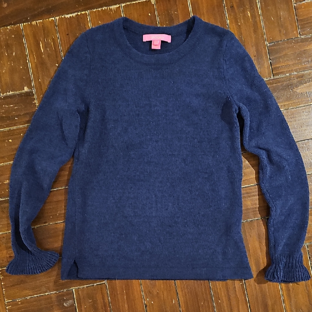 Lilly Pulitzer Navy Blue Chenille Sweater XXS